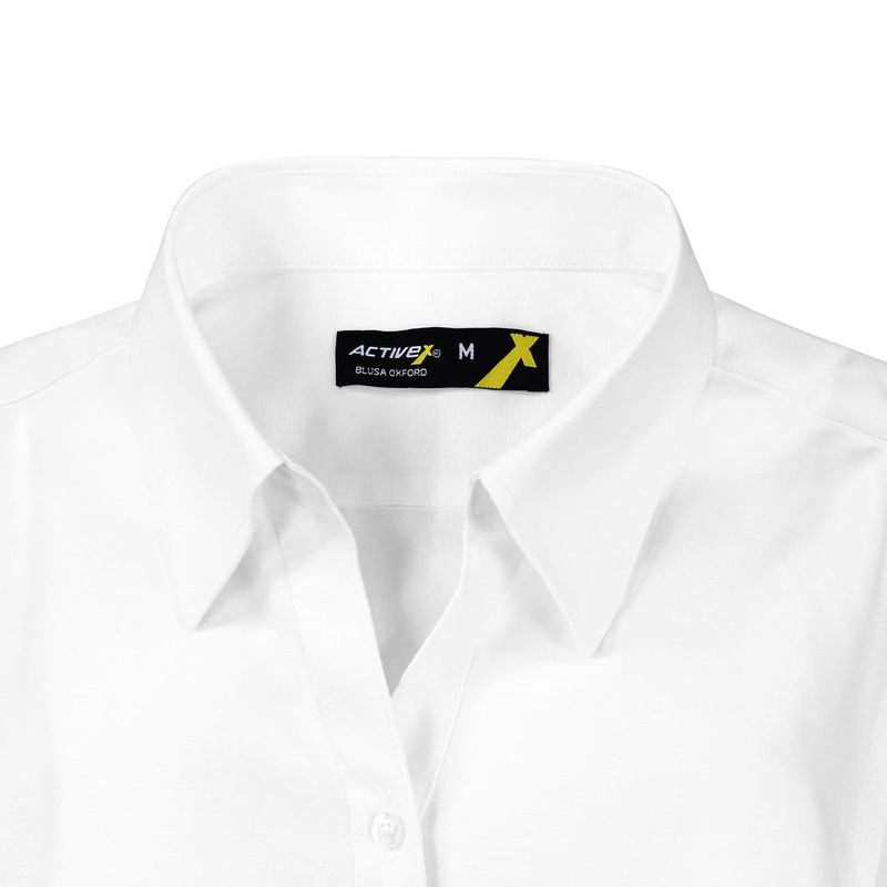 Blusa Activex Oxford M/Larga Blanca UV - Imagen 4