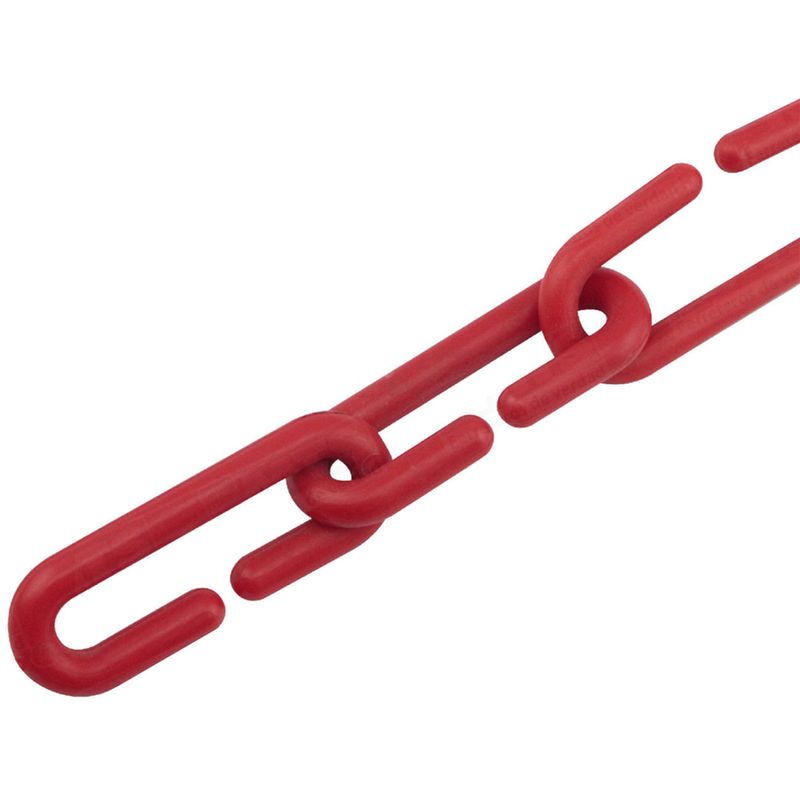 Cadena plástica delimitadora Roja (Metro) Eslabón Abierto - Imagen 2