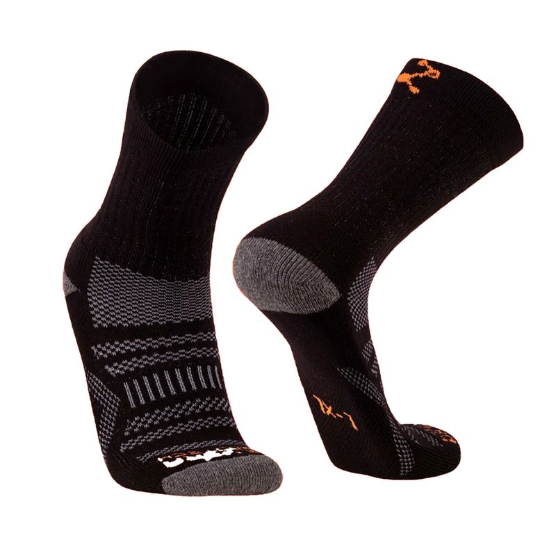 Calcetín Trekking Altura de Algodón y Pima 2Pack Negro