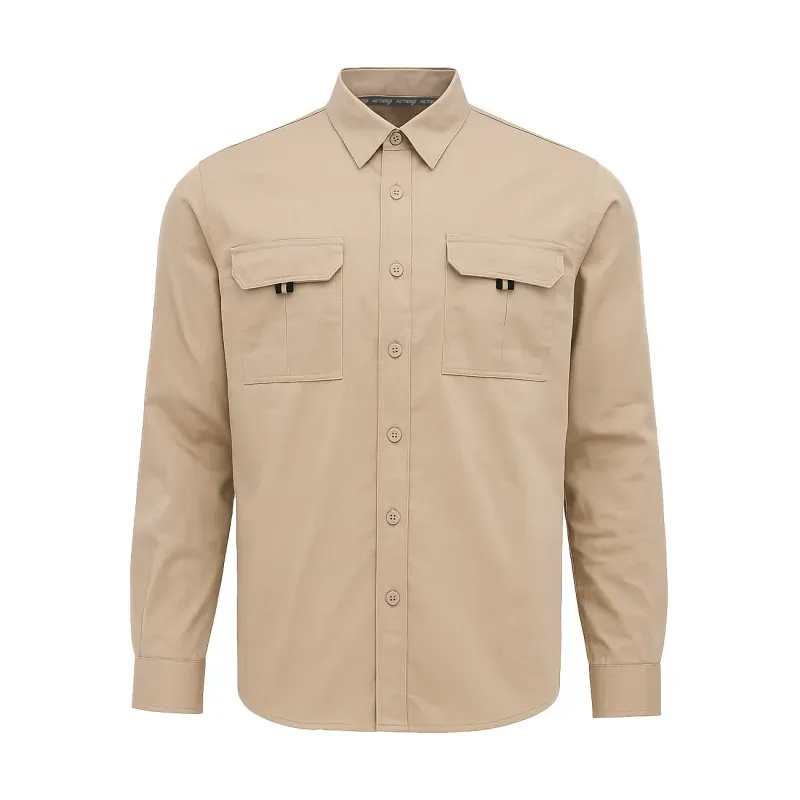 Camisa Activex Gabardina 80/20 UV Beige