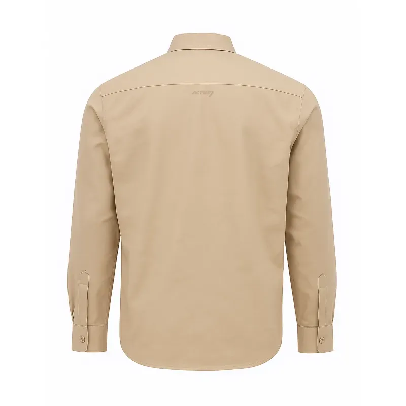 Camisa Activex Gabardina 80/20 UV Beige