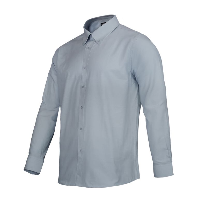 Camisa Activex Oxford M/Larga Gris UV - Imagen 2
