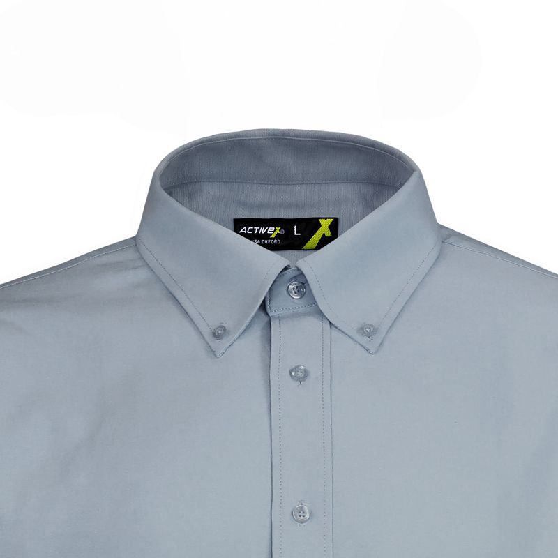 Camisa Activex Oxford M/Larga Gris UV