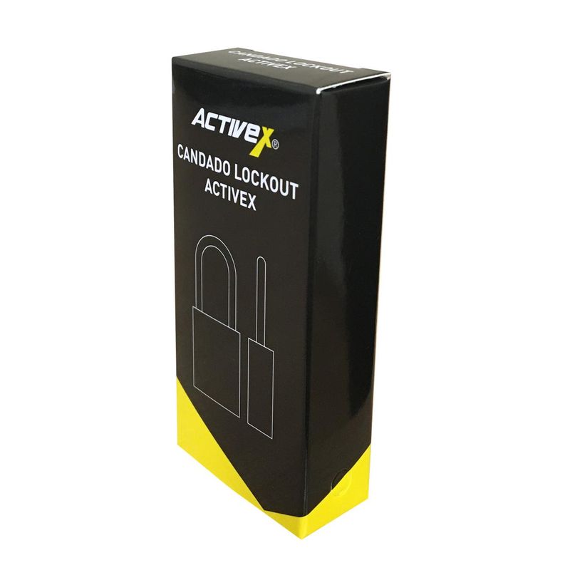 Candado Activex A10 Cuerpo Plastico Amarillo - Imagen 2