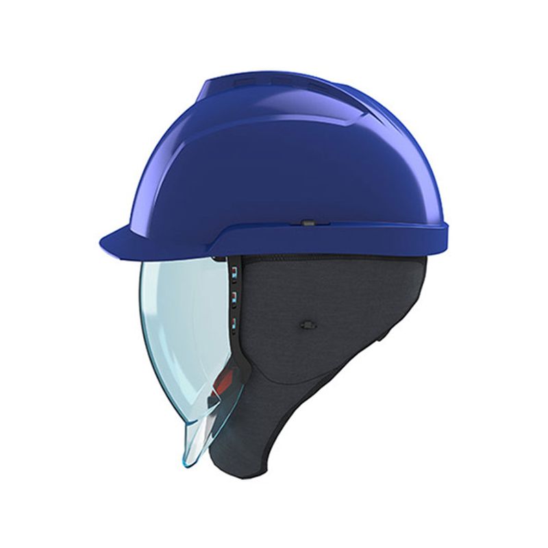 Casco MSA V-Gard 950 Azul c/ Visor 4Ka - Imagen 2
