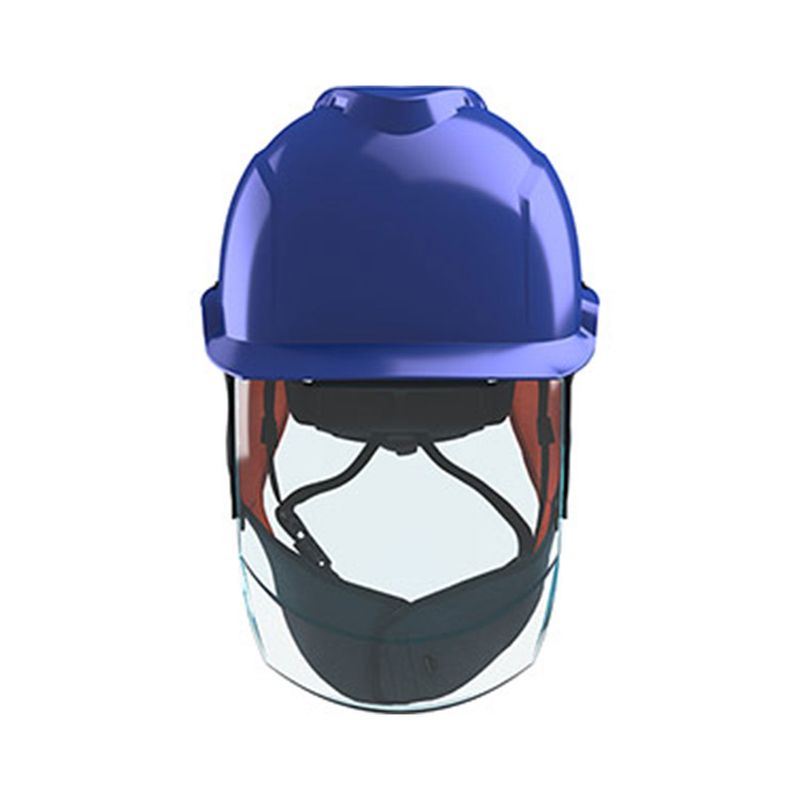 Casco MSA V-Gard 950 Azul c/ Visor 4Ka - Imagen 3