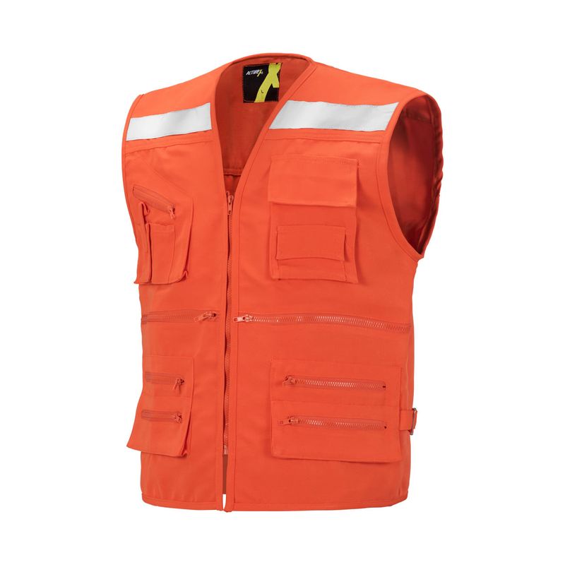 Chaleco Activex Geologo Canvas 250Gr Naranjo C/Reflectante - Imagen 2