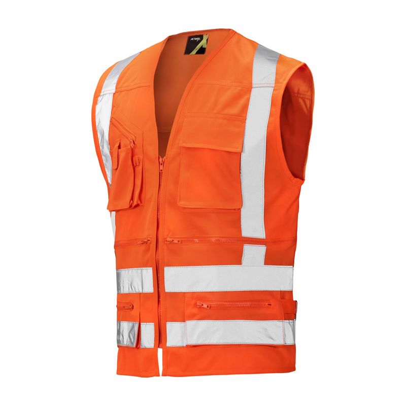 Chaleco Geólogo Cinta 360° Naranjo Fluor - Imagen 2