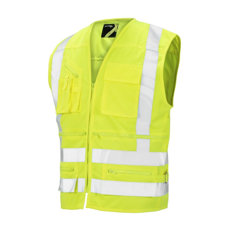 Chaleco Geólogo Cinta 360° Verde Fluor - Imagen 2