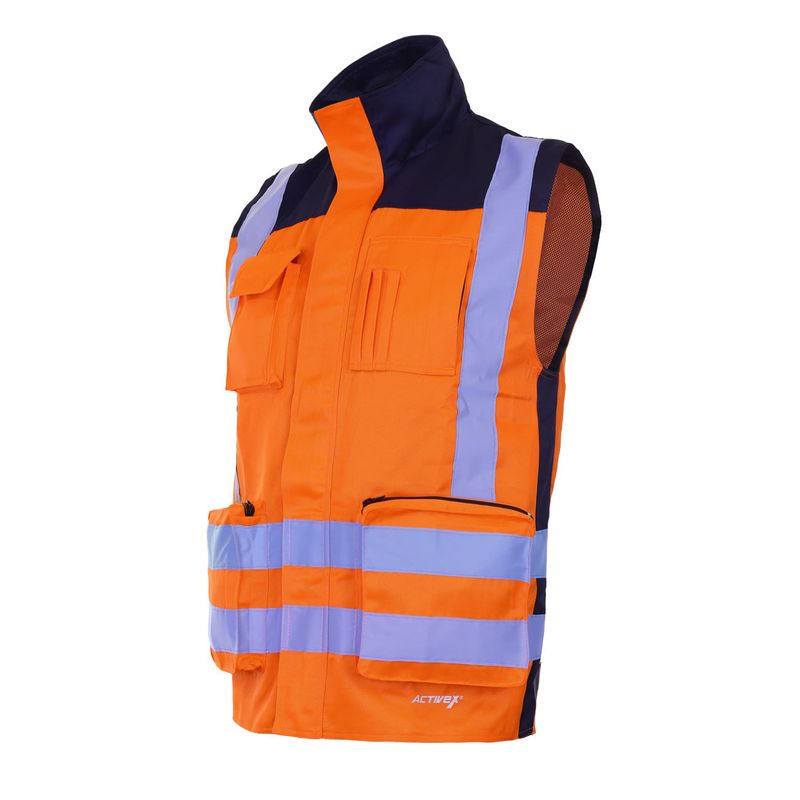Chaleco Geologo Gabardina Terra Bicolor Naranjo - Imagen 2
