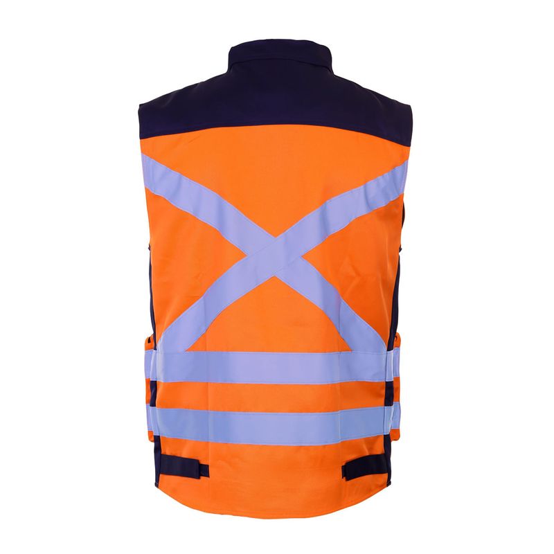 Chaleco Geologo Gabardina Terra Bicolor Naranjo - Imagen 3