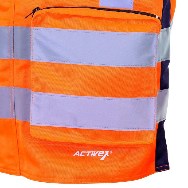 Chaleco Geologo Gabardina Terra Bicolor Naranjo - Imagen 4
