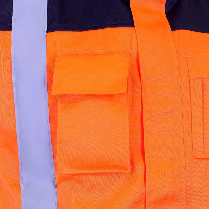 Chaleco Geologo Gabardina Terra Bicolor Naranjo - Imagen 7