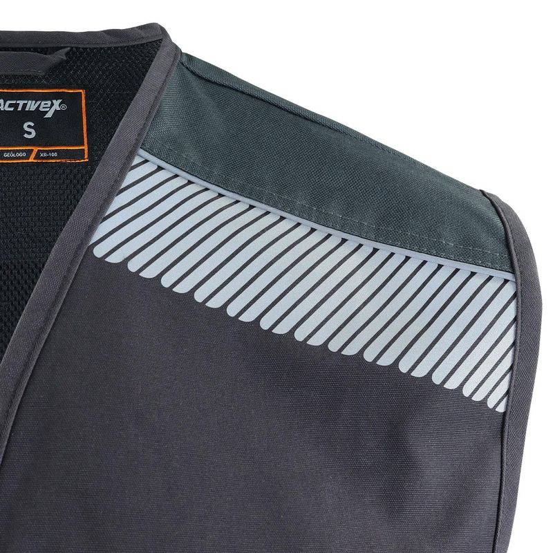 Chaleco Geólogo Gris-Negro XR-100 - Imagen 7