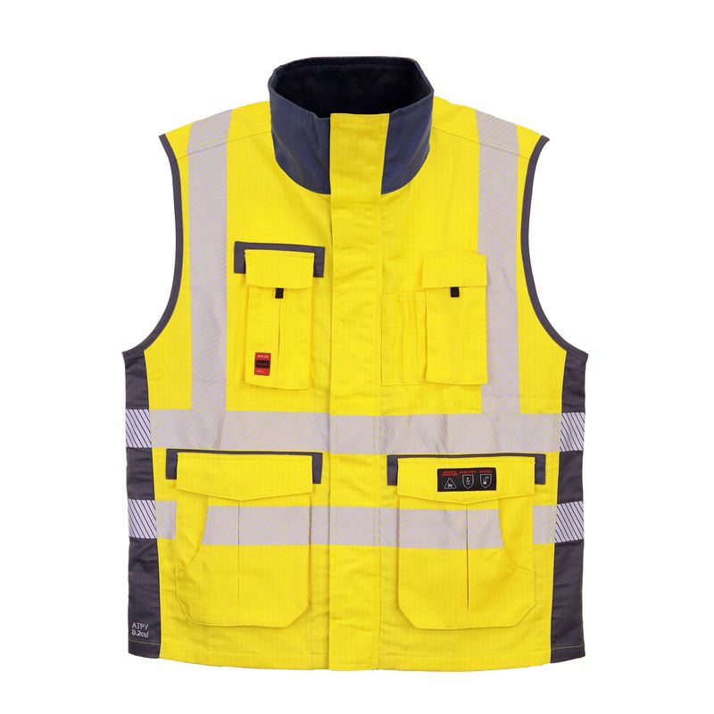 Chaleco Geologo Ignifugo Absolute Fire FRSVT NFPA 13034 Amarillo