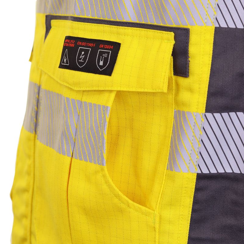 Chaleco Geologo Ignifugo Absolute Fire FRSVT NFPA 13034 Amarillo - Imagen 4