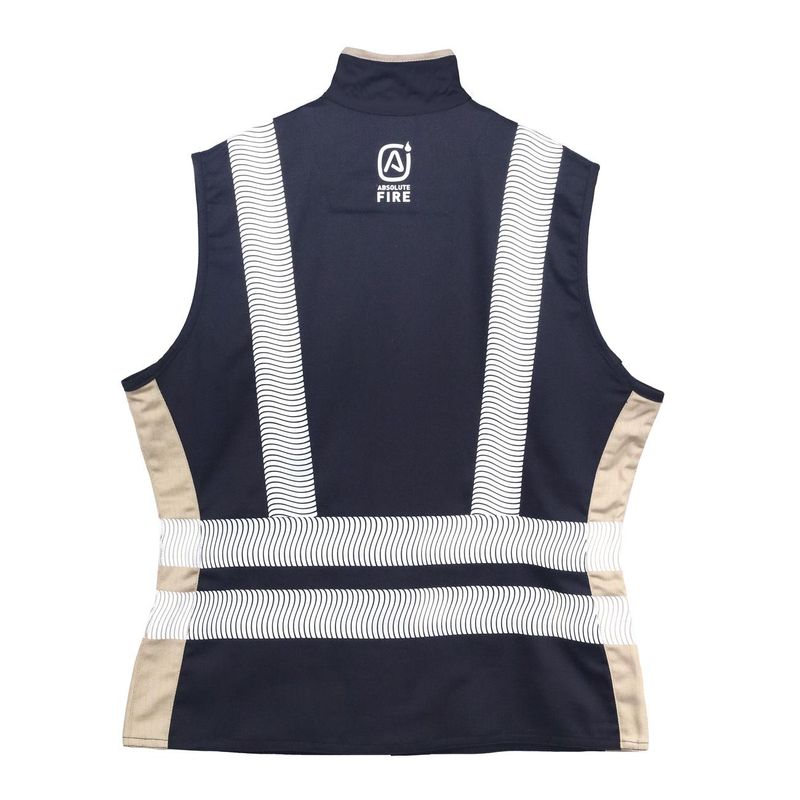 Chaleco Geologo Ignifugo Absolute Fire FRSVT NFPA 13034 Mujer Azul – Beige - Imagen 2