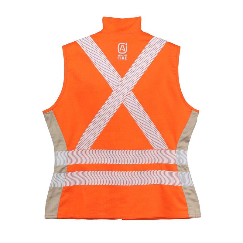 Chaleco Geologo Ignifugo Absolute Fire FRSVT NFPA 13034 Mujer Naranjo – Beige - Imagen 2