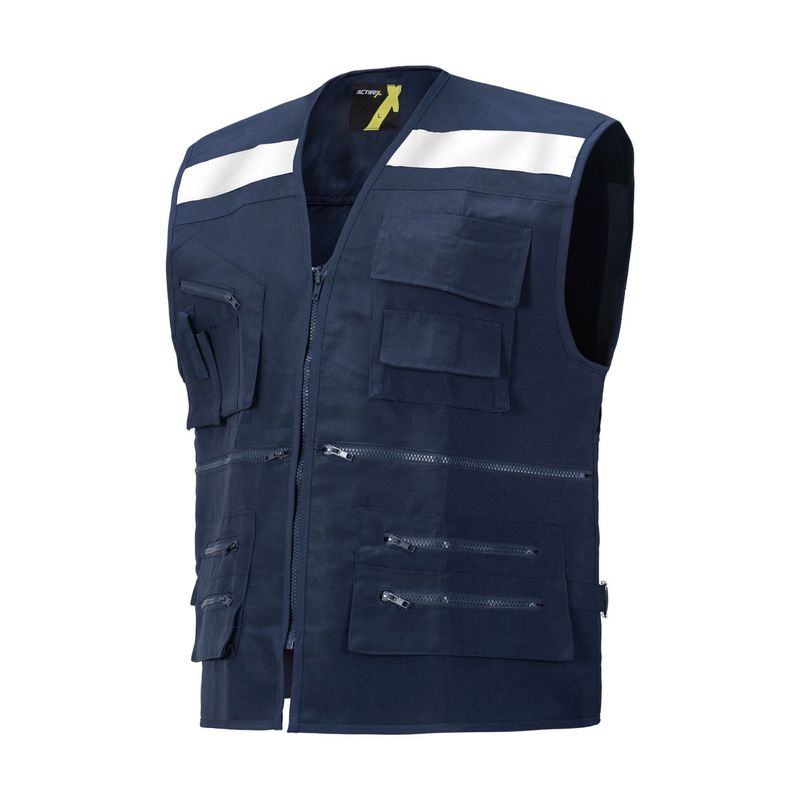 Chaleco Geologo Poplin Azul C/Reflectante - Imagen 2