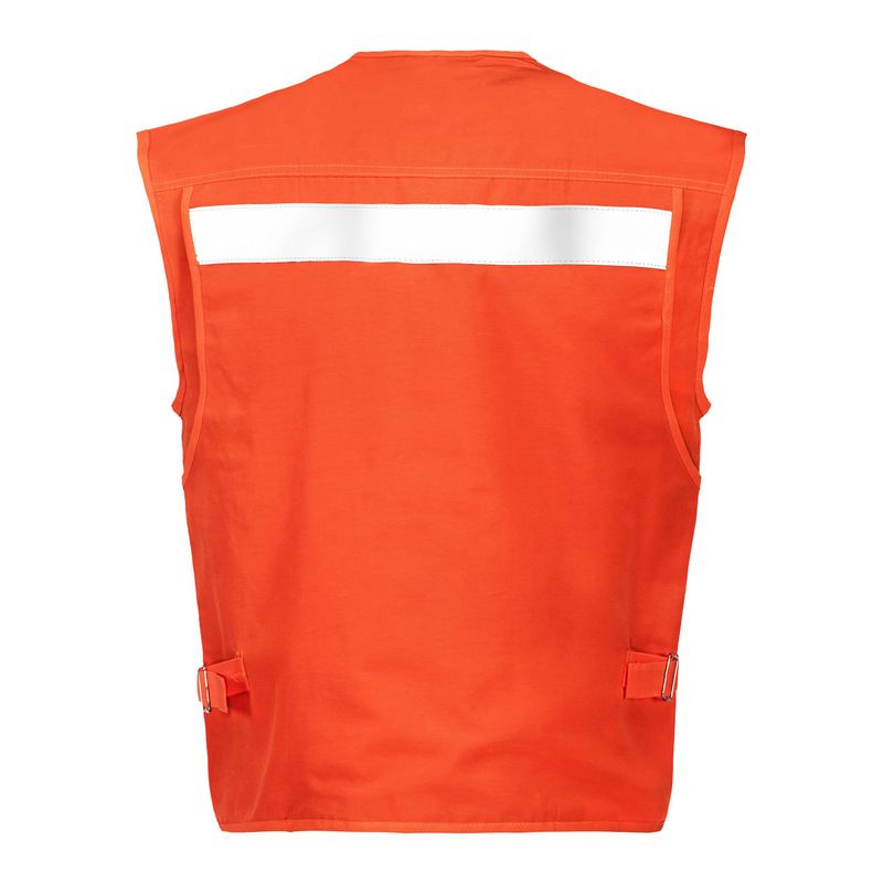 Chaleco Geologo Poplin Naranjo C/Reflectante - Imagen 2