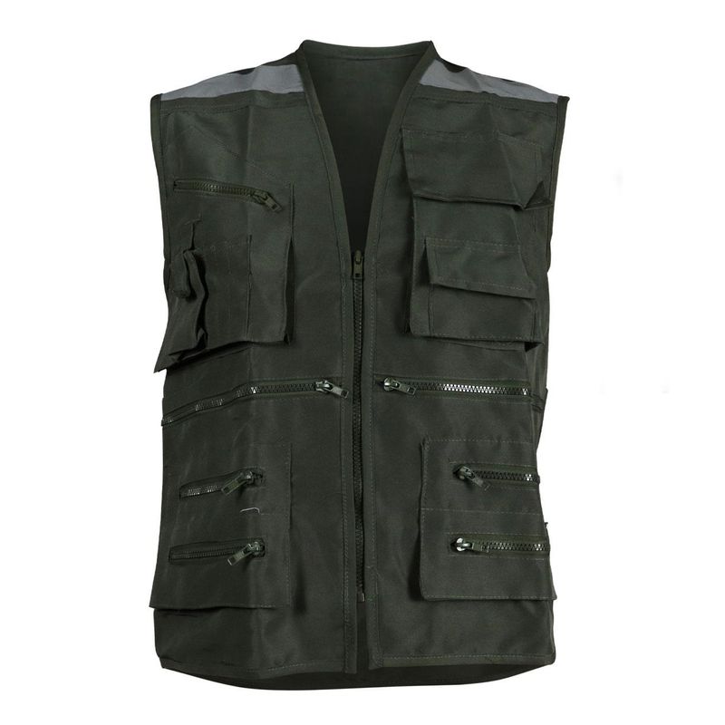 Chaleco Geologo Poplin Verde C/Reflectante