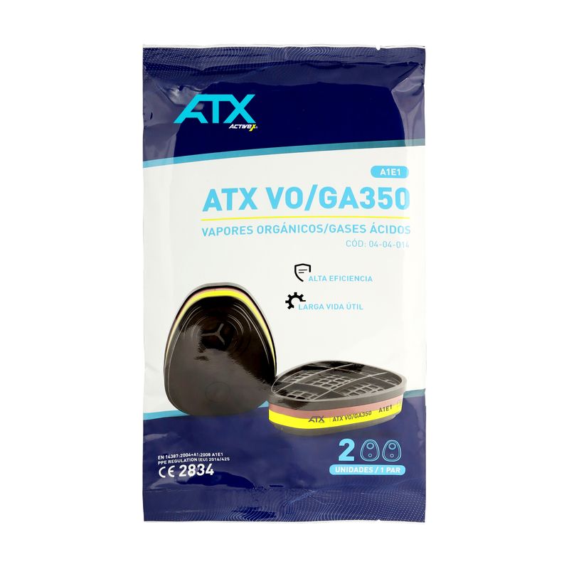 Filtro Activex ATX VO/GA350 Vapores Organicos y Gases Acidos A1E1 (Par) - Imagen 6