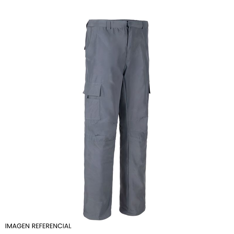 Pantalón Cargo Poplín Gris - Imagen 3