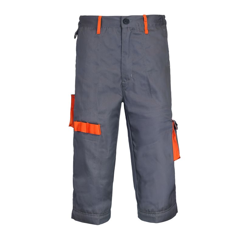 Pantalón Gabardina Gris/Naranjo - Imagen 4
