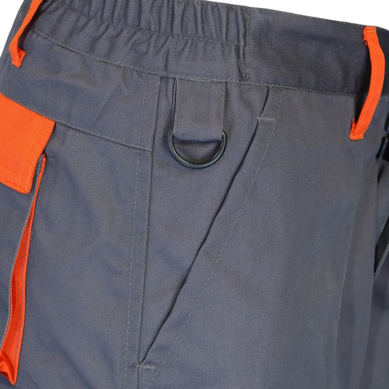 Pantalón Gabardina Gris/Naranjo - Imagen 8