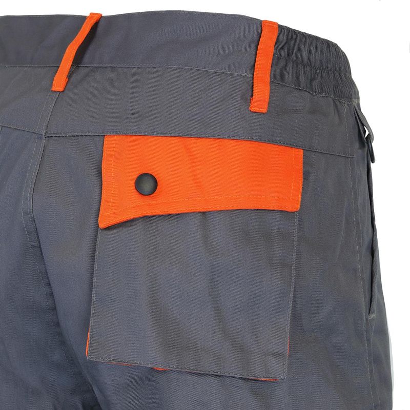 Pantalón Gabardina Gris/Naranjo - Imagen 9