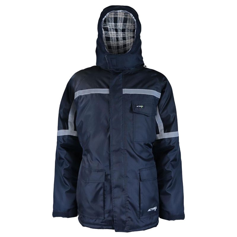 Parka Azul/Negro Forro Franela - Imagen 2