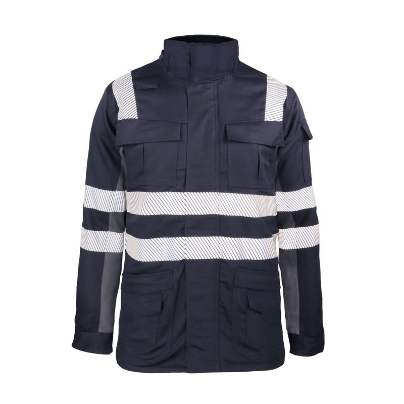Parka Ignifuga Absolute Fire Antiestática FRWJT NFPA 13034 Azul Marino