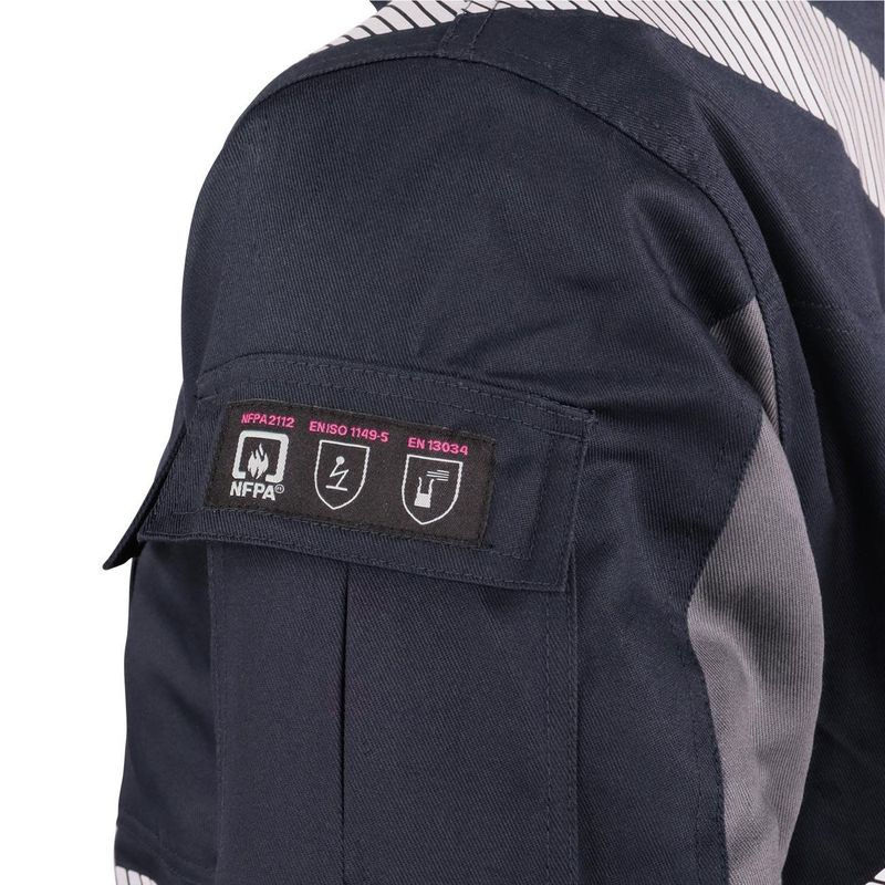 Parka Ignifuga Absolute Fire Antiestática FRWJT NFPA 13034 Azul Marino - Imagen 6