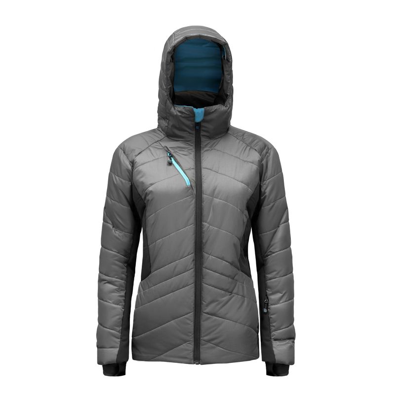 Parka Thinsulate Mujer Gris/Negro Z-9100 - Imagen 2