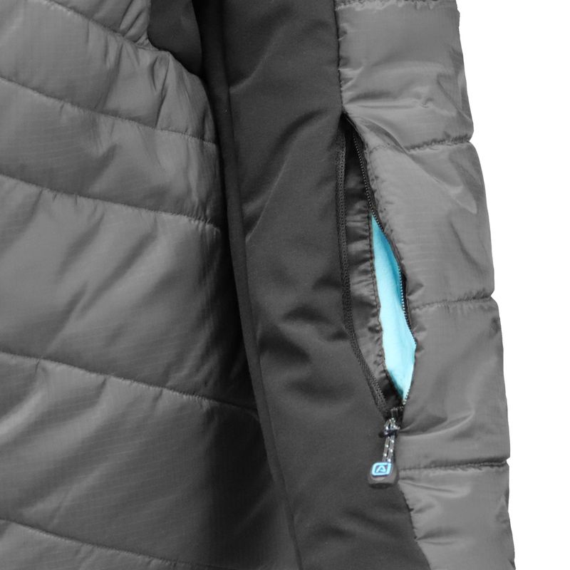 Parka Thinsulate Mujer Gris/Negro Z-9100 - Imagen 7