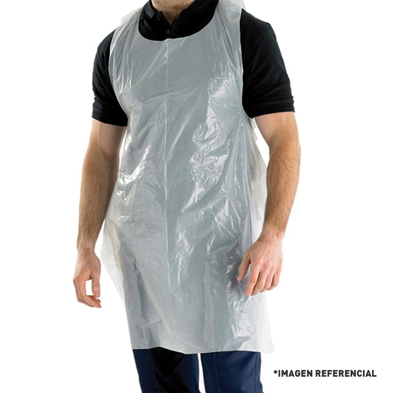 Pechera Desechable Plástica HDPE Bolsa 100 Unidades