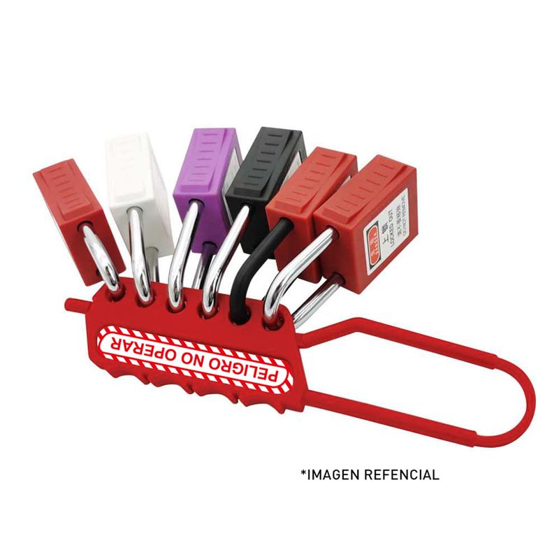 Pinza Bloqueo Aislante Eléctrico Para 6 Candados - Imagen 2