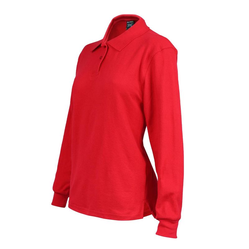 Polera Activex Pique Roja M/Larga Mujer UV - Imagen 2