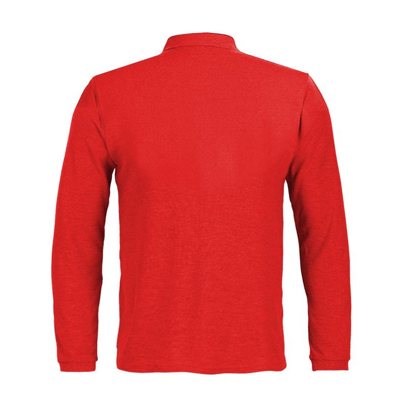 Polera Activex Pique Roja M/Larga UV - Imagen 2