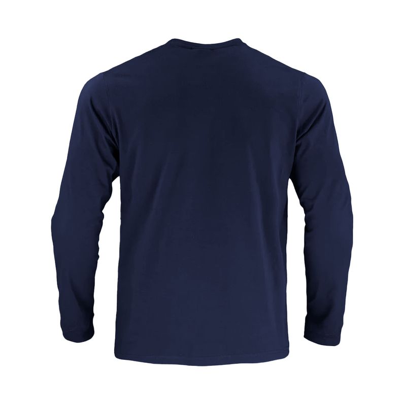 Polera Activex Polo Azul Marino M/Larga UV - Imagen 2