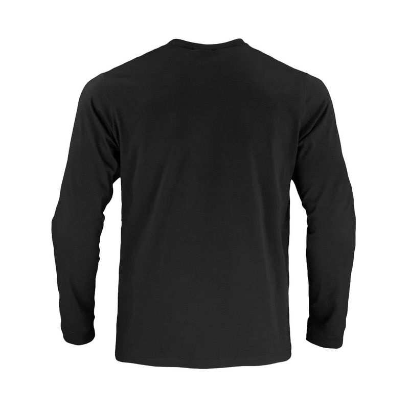Polera Activex Polo Negra M/Larga UV - Imagen 2