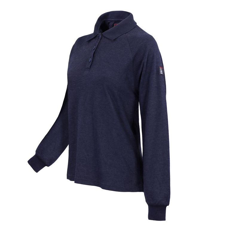 Polera Ignifuga Absolute Fire Antiestatica FRPST NFPA Azul Mujer - Imagen 3