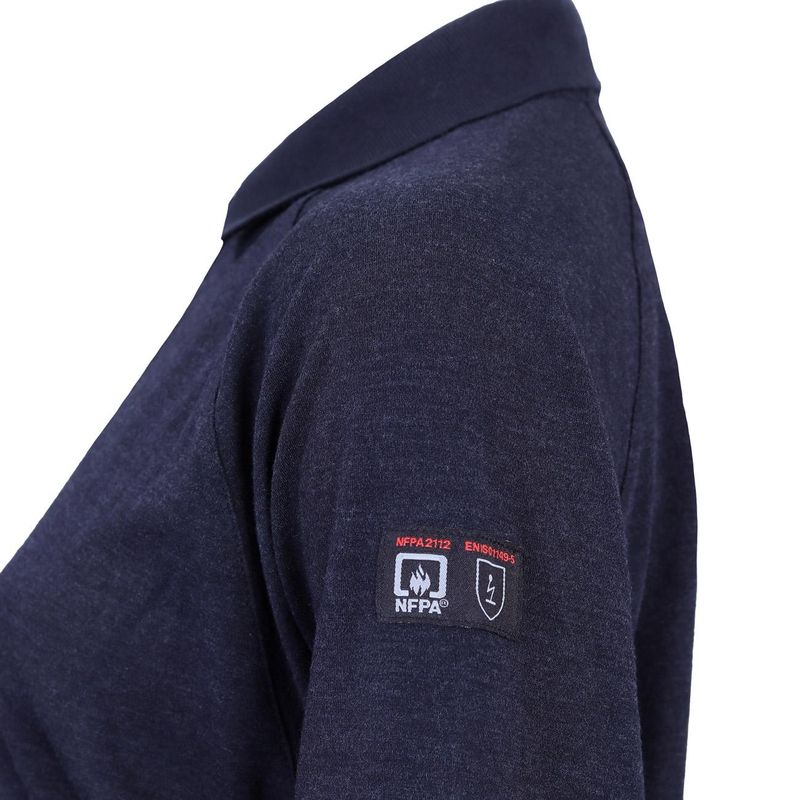 Polera Ignifuga Absolute Fire Antiestatica FRPST NFPA Azul Mujer - Imagen 5