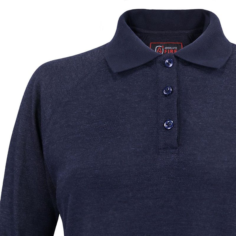 Polera Ignifuga Absolute Fire Antiestatica FRPST NFPA Azul Mujer - Imagen 8