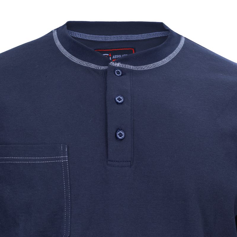 Polera Ignífuga Henley FRHST NFPA Azul Absolute Fire - Imagen 4