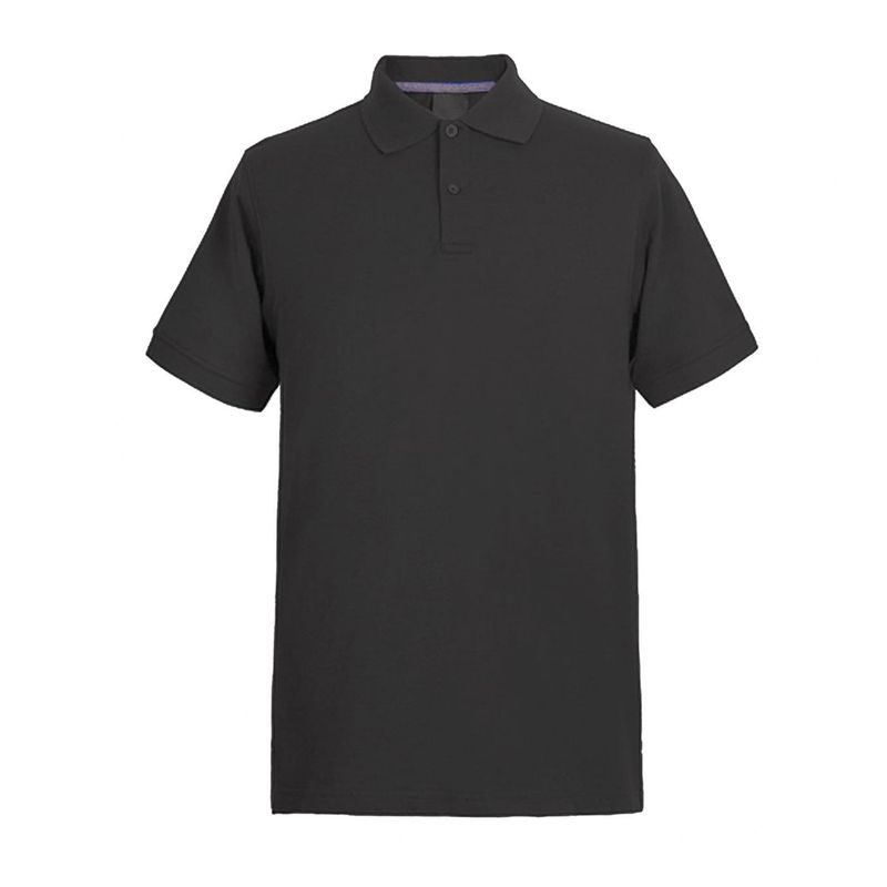 Polera Pique Dry Fit M/Corta Hombre Negro