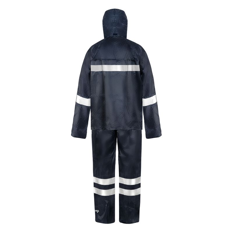 Traje Lluvia Azul con Cinta Reflectante - Imagen 3