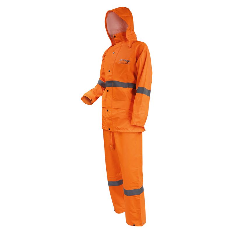 Traje PU Acid Block Cert. EN ISO 13034 Naranjo - Imagen 2