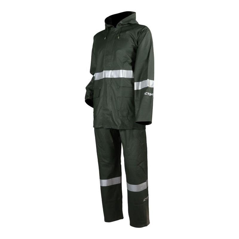 Traje Pu Verde Con Jardinera - Imagen 2