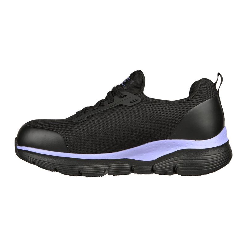 Zapatilla de Seguridad Skechers Evzan Negro/Morado Mujer - Imagen 2